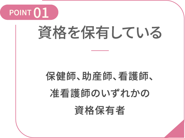 POINT01 資格を保有している